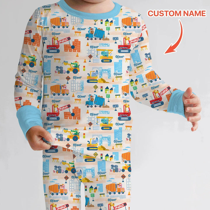 Zweiteiliges Langarm-Pyjama-Set mit Sommerfrüchten