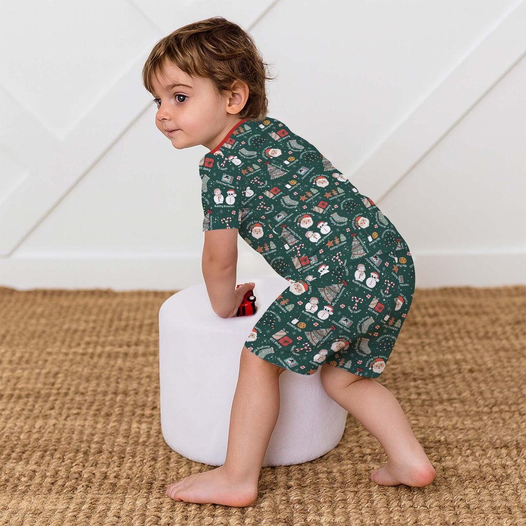Christmas Things Two Piece Short Sleeve Shorts Pajama Set