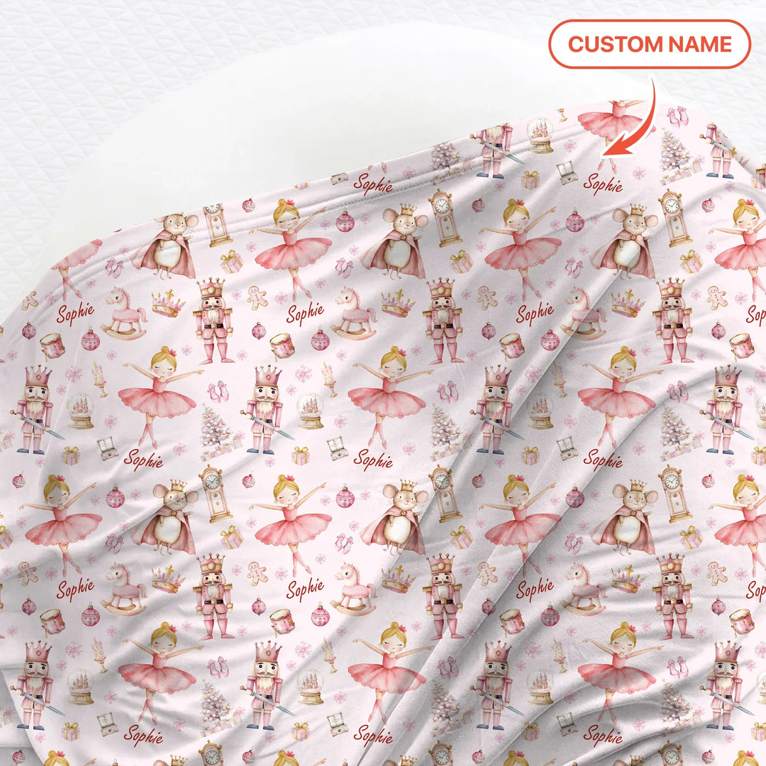 Custom Character "Ballerina Nutcracker Fairytale" Swaddle Blanket