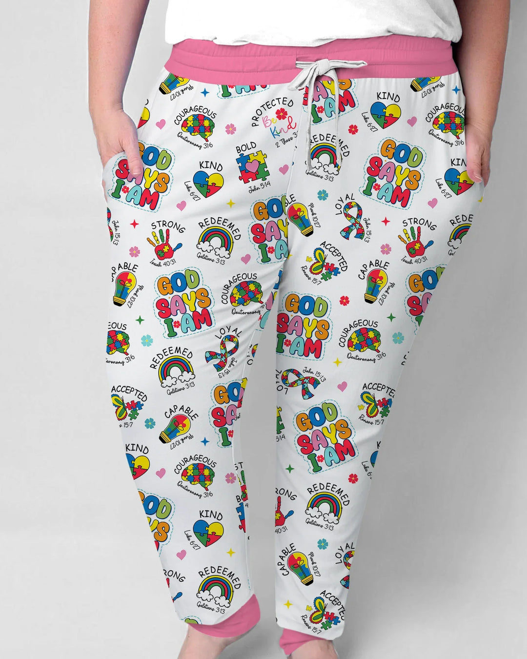 God Says I Am Autism Awareness Bamboo Women Pajama Set