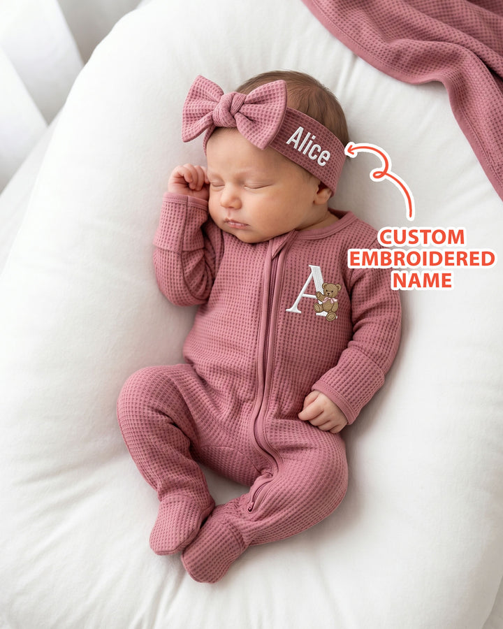 Gerippte Babykleidung mit individuellem Foto - Weich &amp; Skizzenhaft