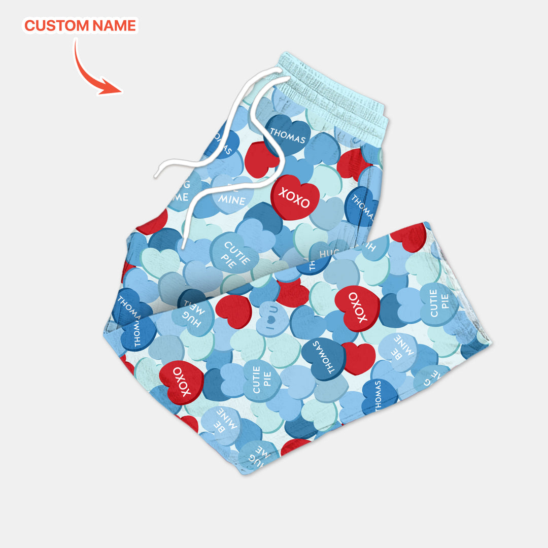 Valentine Candy Crush Family Matching Men's Pajama Set