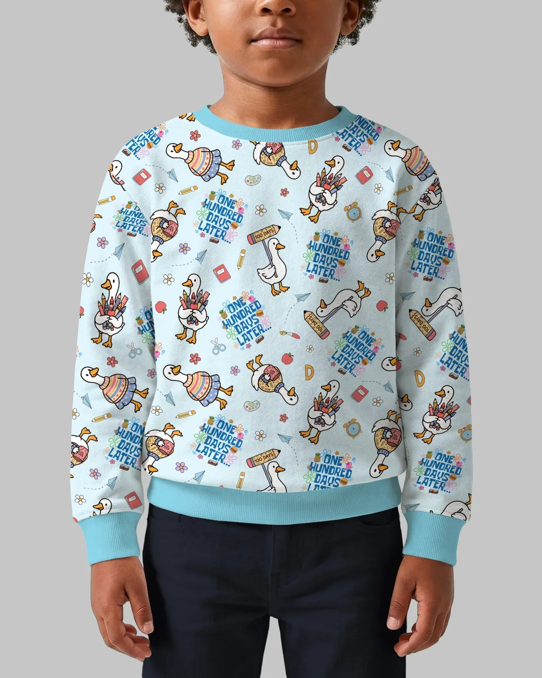 One Hundred Days Later Silly Goose Crewneck Sweatshirt