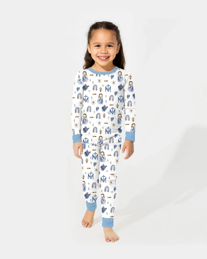 Little Ave Maria Bamboo Two Piece Long Sleeve Pajama Set