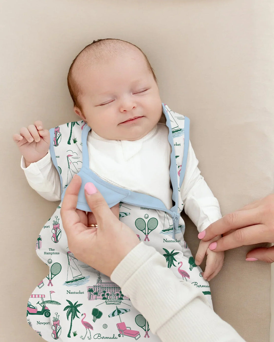 Preppy Palm Getaway Bamboo Sleep Bag
