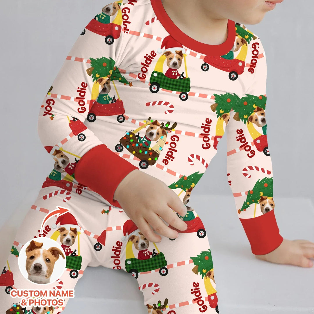 Zweiteiliges Langarm-Pyjama-Set mit Sommerfrüchten