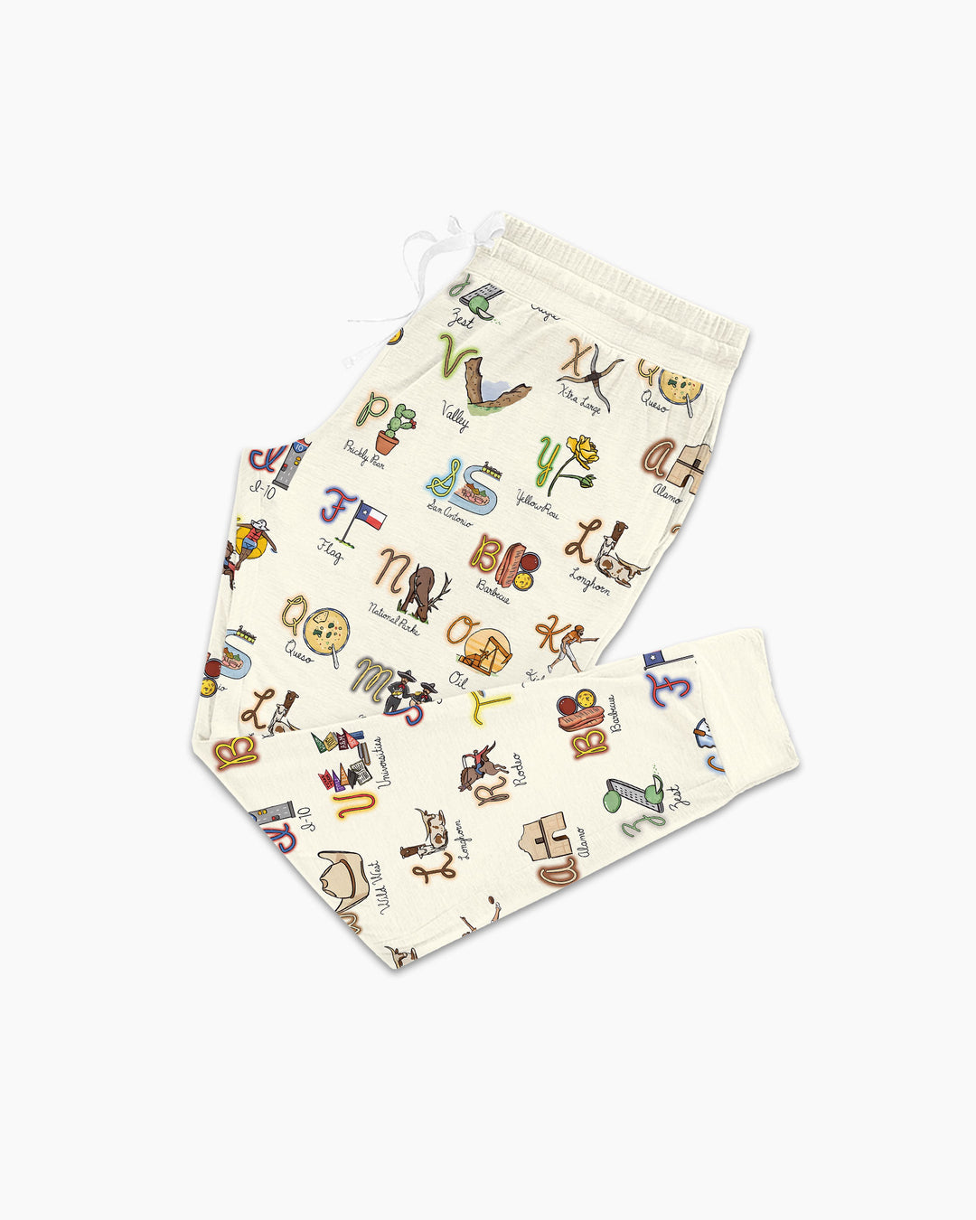 Texas Alphabet Bamboo Women Pajama Set
