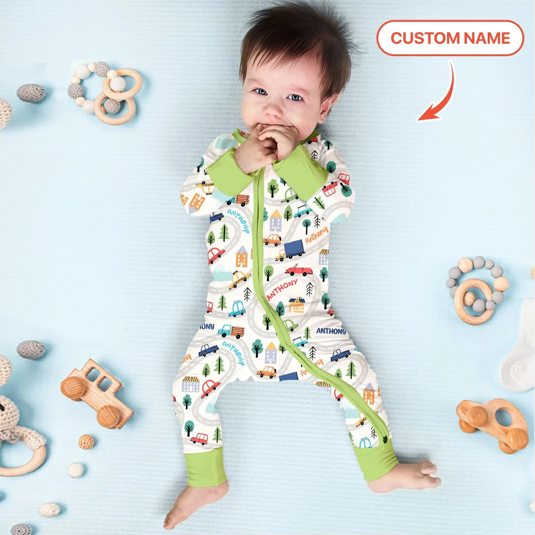 Custom Name Road Map Convertible Zippy