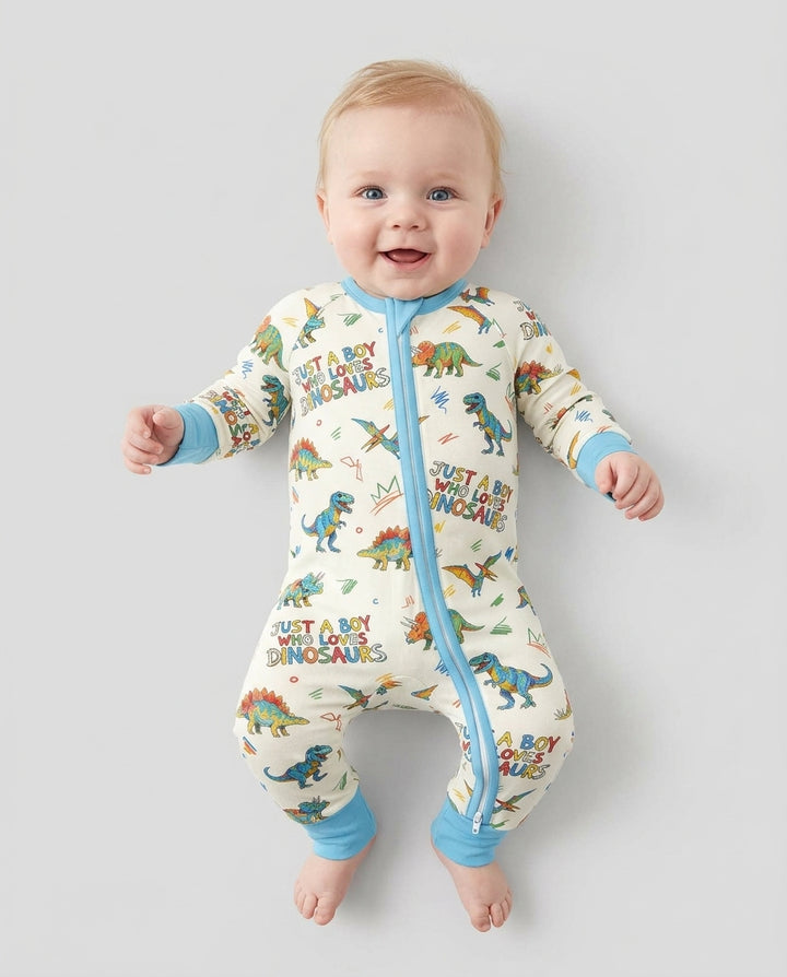 Just A Boy/Girl Who Loves Dinosaurs Bamboo Convertible Zippy
