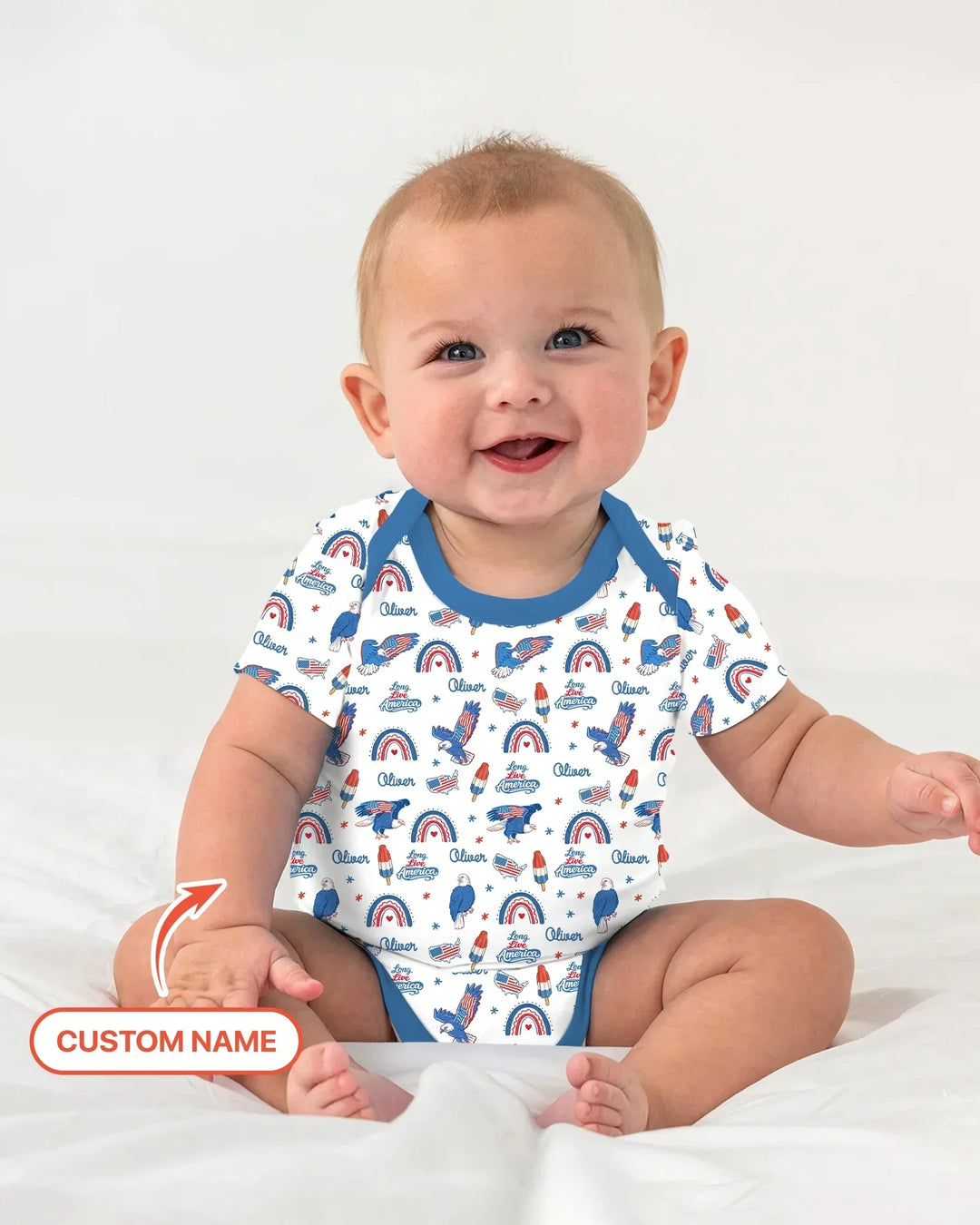 Gerippte Babykleidung mit individuellem Foto - Weich &amp; Skizzenhaft