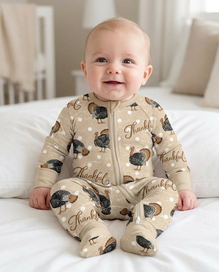 Turkey Thankful Bamboo Convertible Zippy