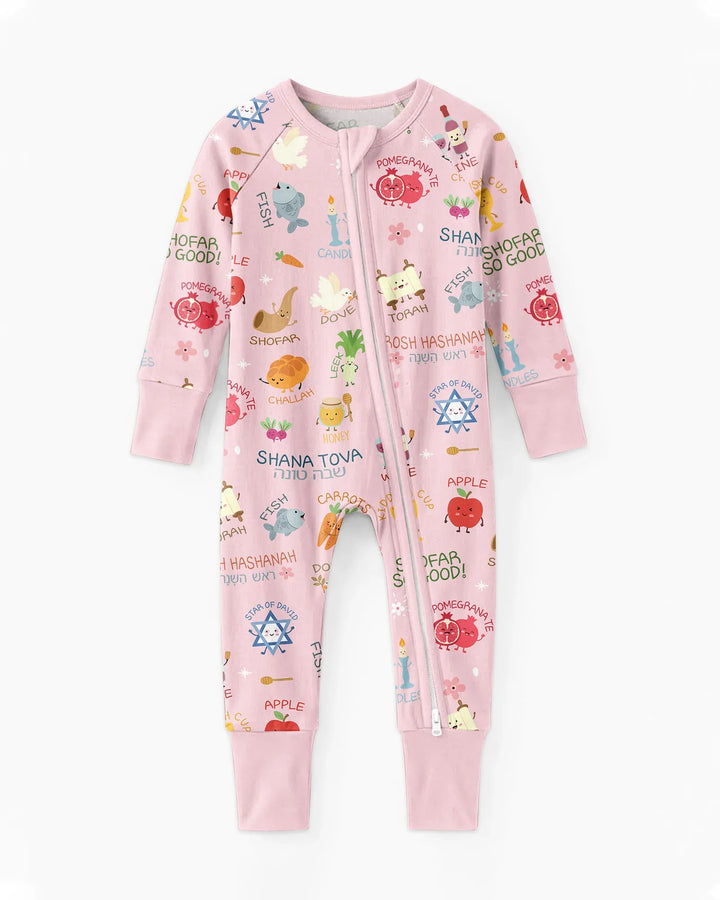 Family Rosh Hashanah Matching Bamboo Convertible Zippy