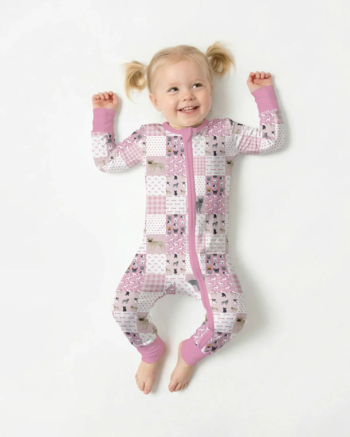 Frenchies Patchwork Family Matching Convertible Zippy