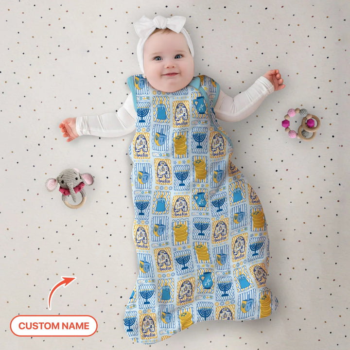 Custom Name Hanukkah Wonderland Sleep Bag
