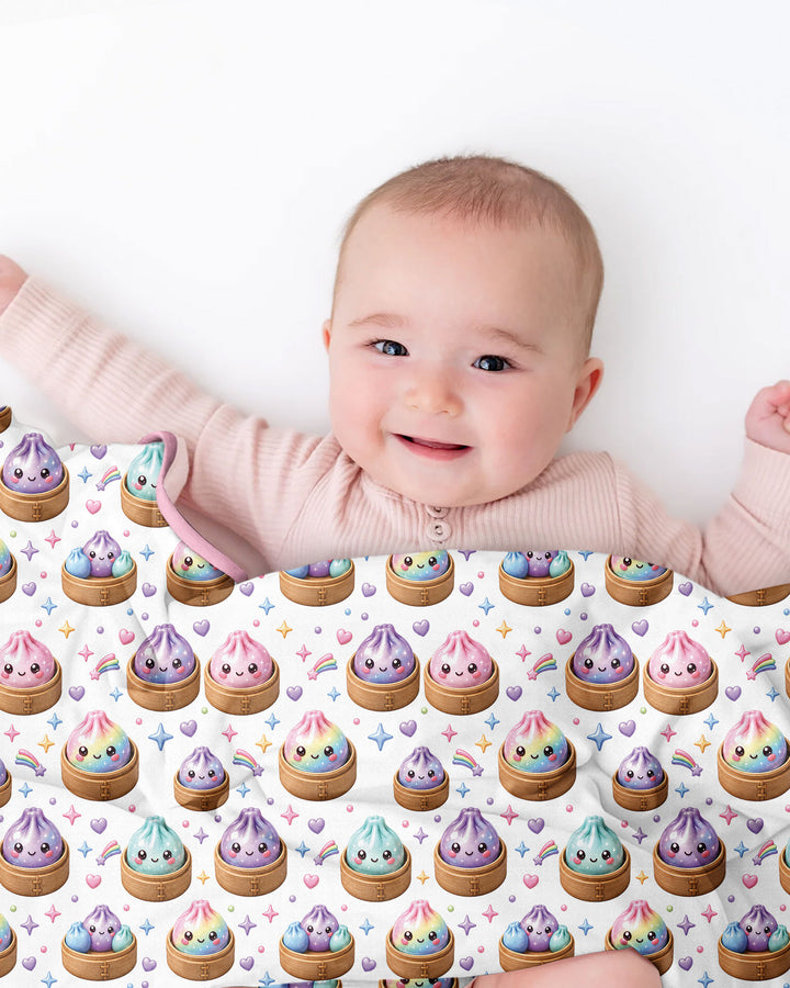 Cute Glitter Dumpling Bamboo Blanket