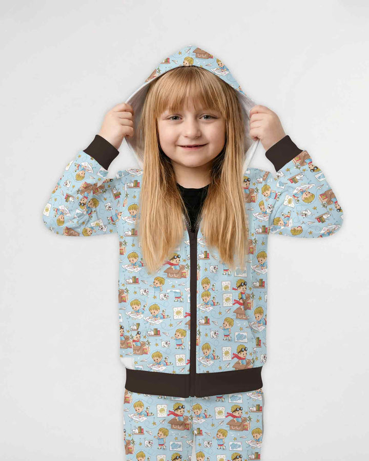 Tiny Explorer Tales Bamboo Zip Hoodie