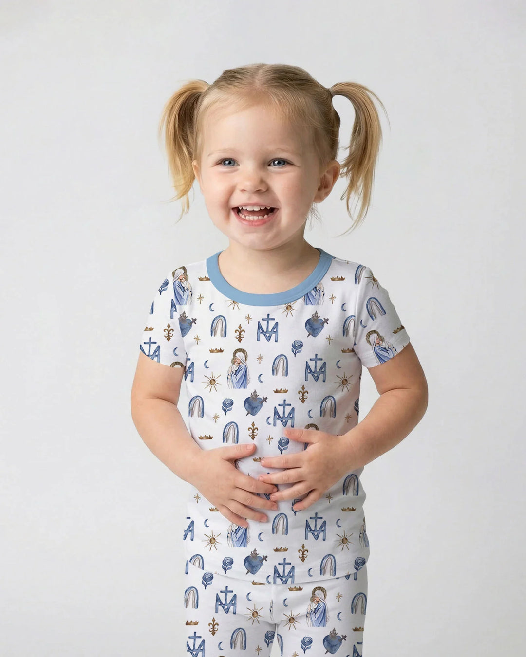 Little Ave Maria Bamboo Two Piece Short Sleeve Pajama Set