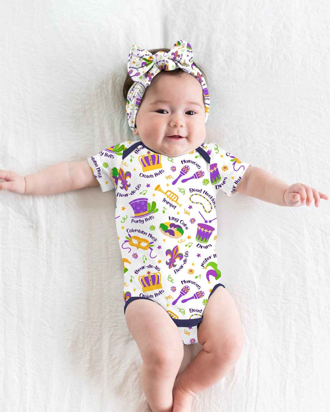 Mardi Gras Family Matching Bodysuit