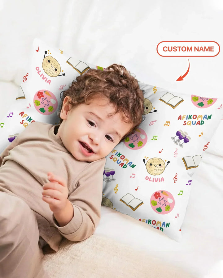 Custom Name Passover Afikoman Squad Pillow Case