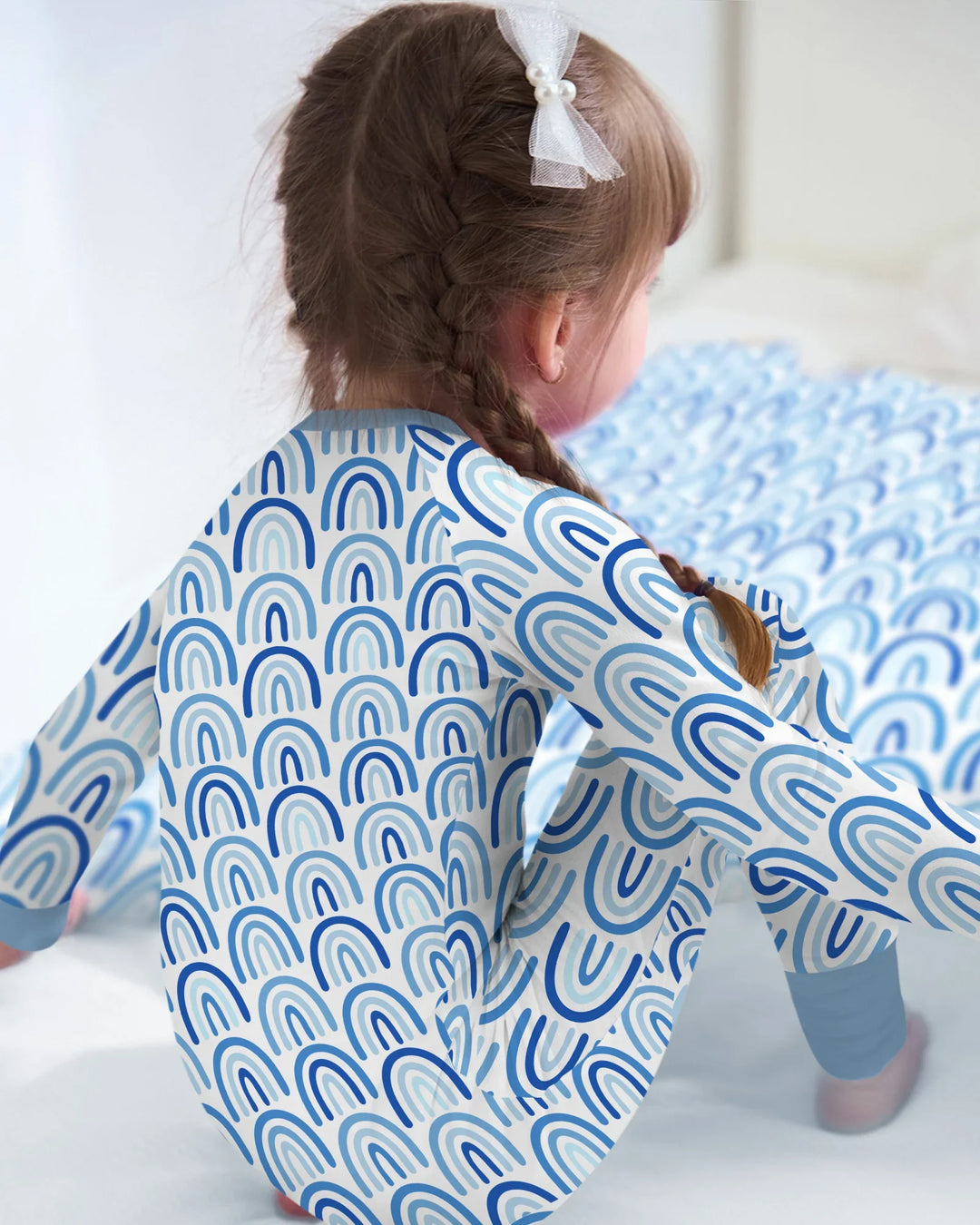 Sky Blue Rainbows Bamboo Convertible Zippy