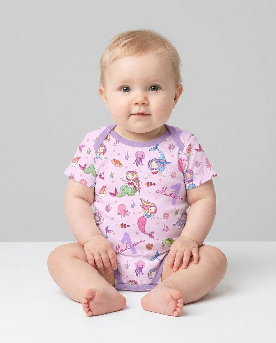 Gerippte Babykleidung mit individuellem Foto - Weich &amp; Skizzenhaft