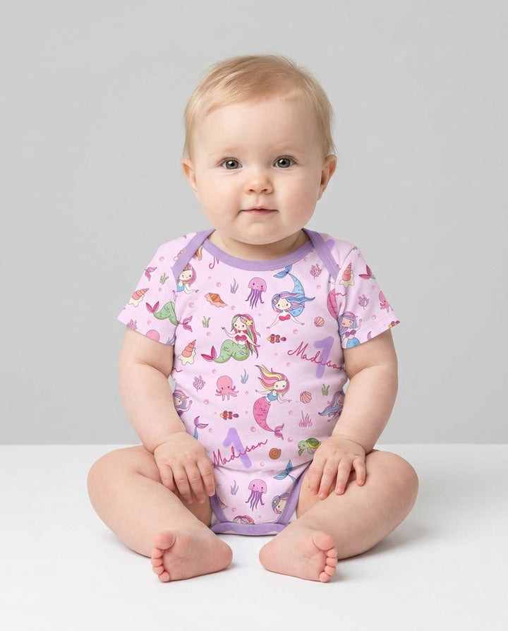 Gerippte Babykleidung mit individuellem Foto - Weich &amp; Skizzenhaft