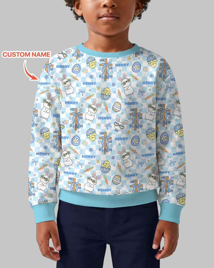 Custom Name Retro Easter Crewneck Sweatshirt