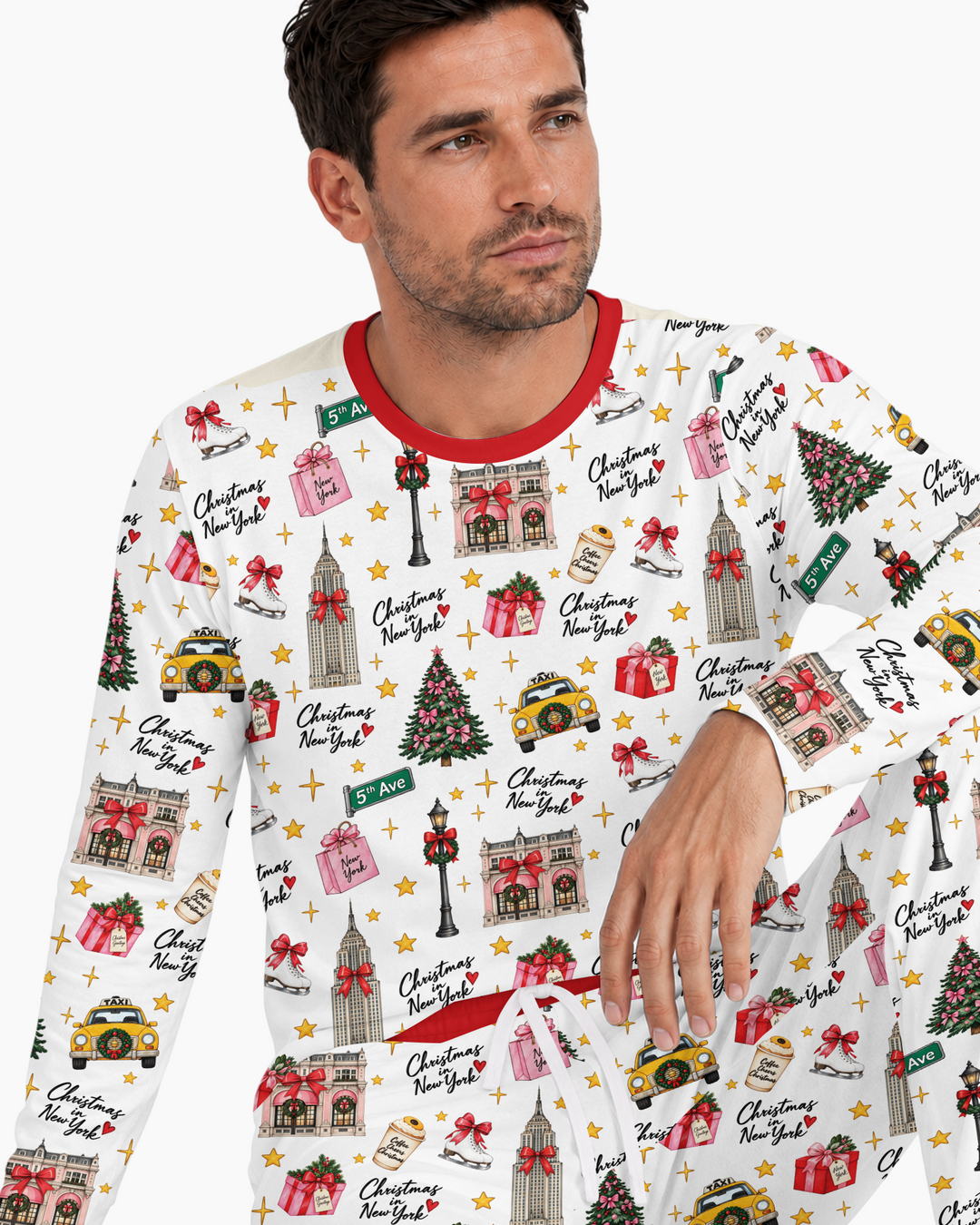 Christmas In NYC Bamboo Men's Pajama Set