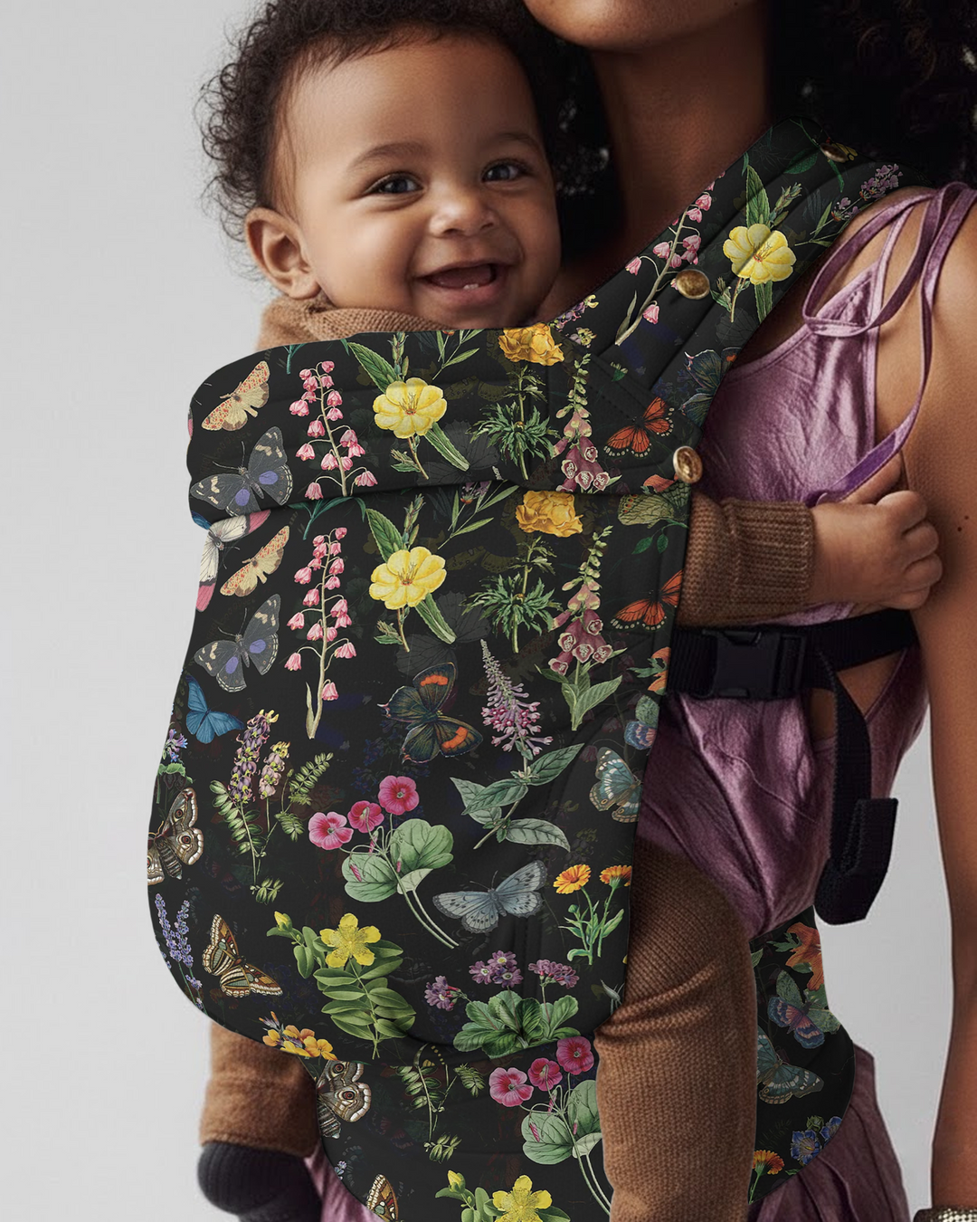 Midnight Botanical Butterfly Garden Baby Carrier