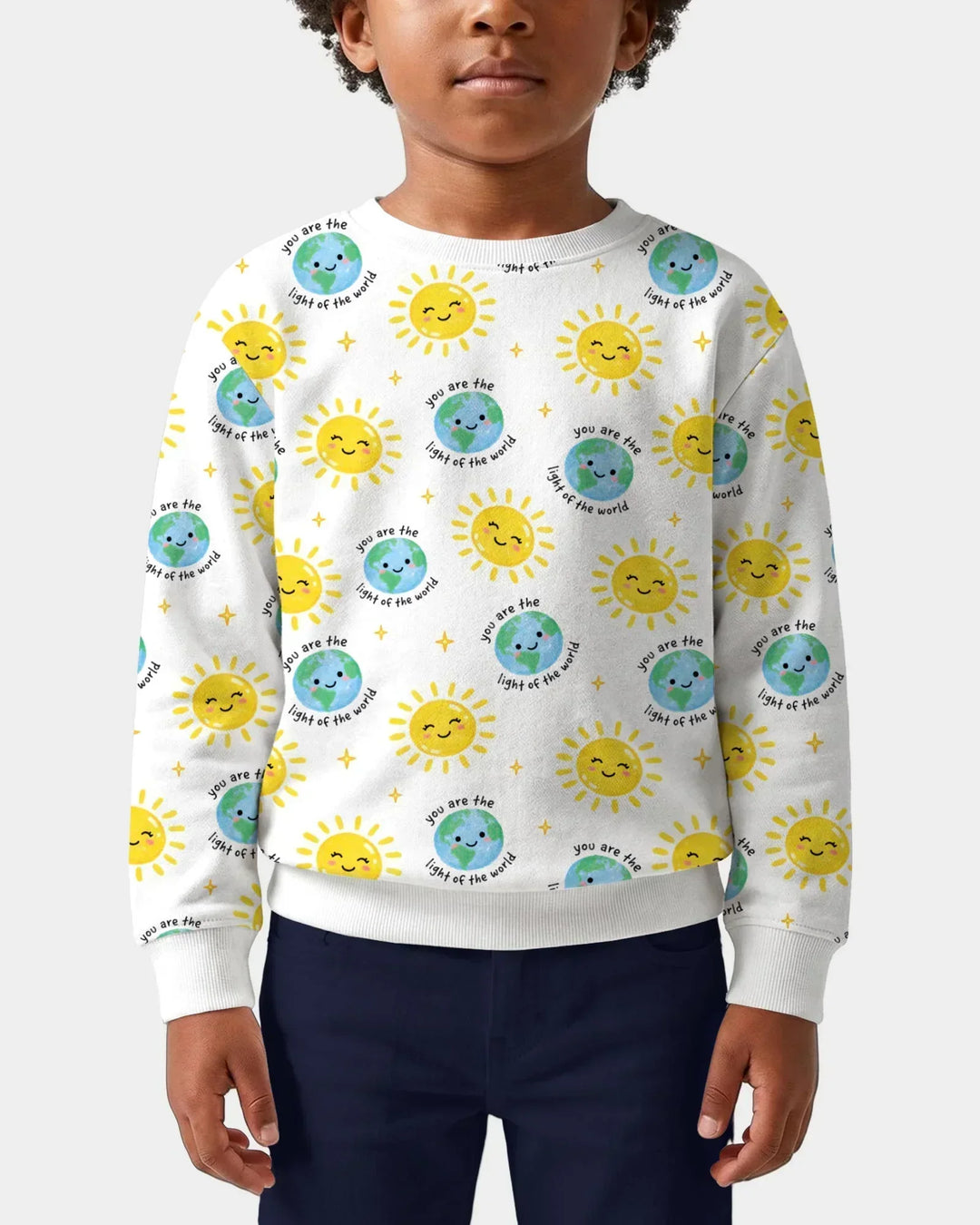 Matthäus 5,14 Licht der Welt Bambus-Rundhals-Sweatshirt