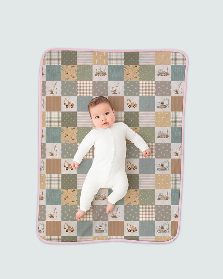 Construction Trucks Bamboo Blanket