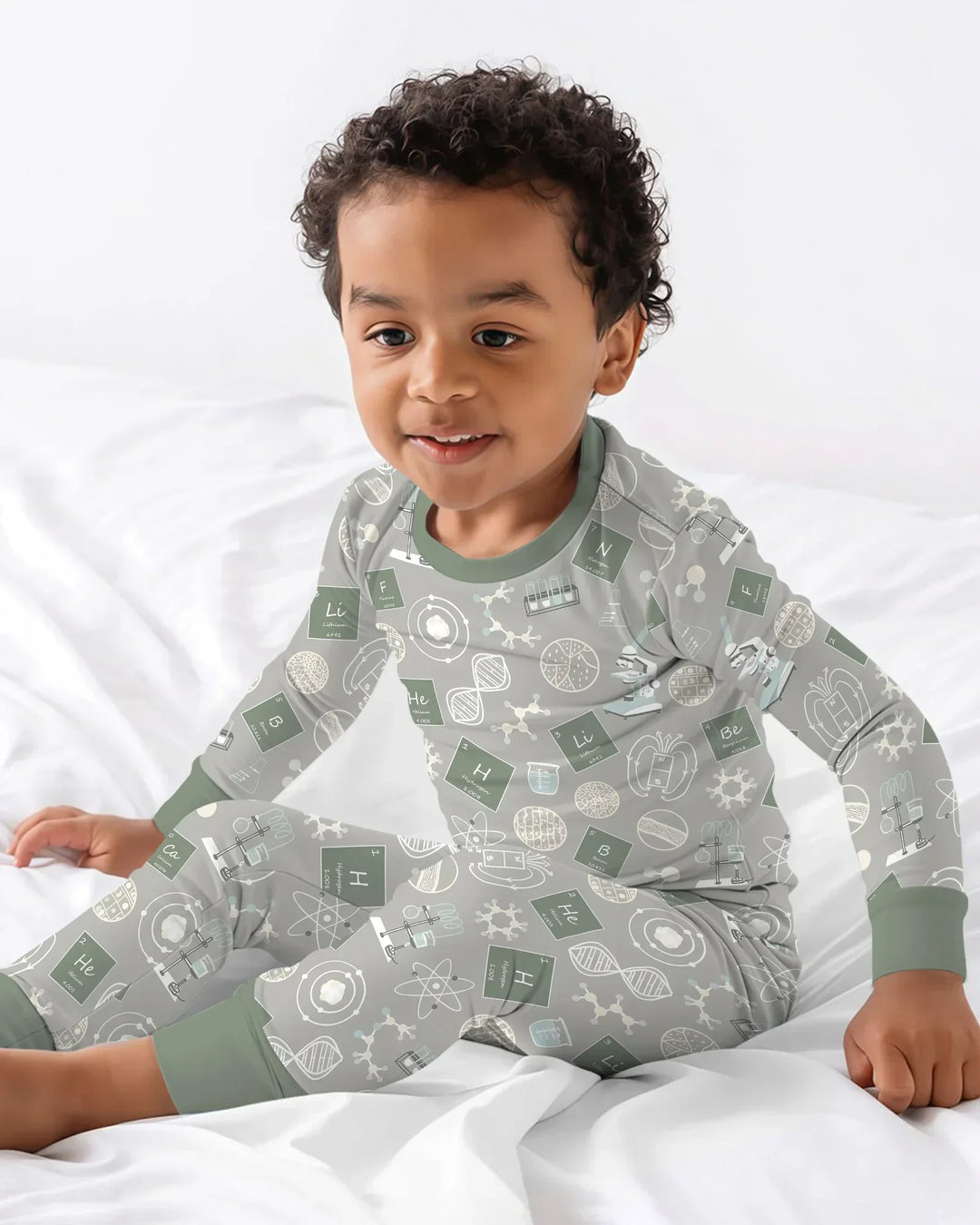 A Moment Of Science Bamboo Two Piece Long Sleeve Pajama Set