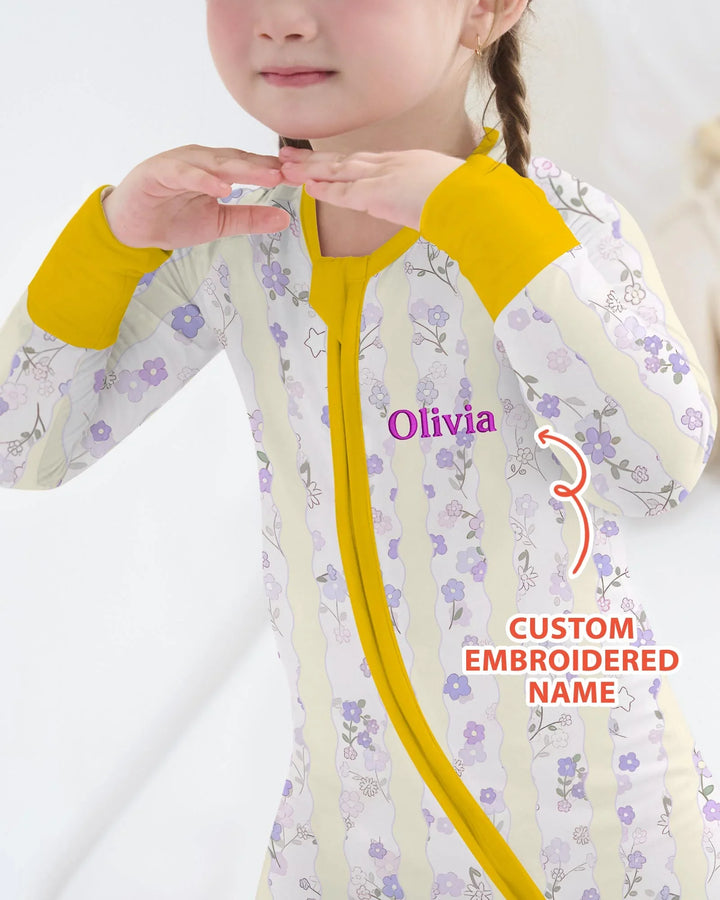 Custom Embroidered First Mother's Day Mommy And Me Bamboo Convertible Zippy
