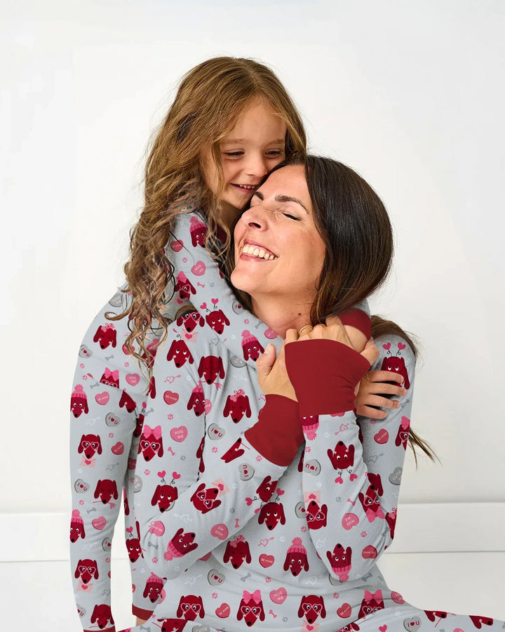 Dachshund Is My Valentine Two Piece Short Sleeve Shorts Pajama Set