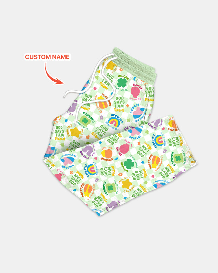 God Says I Am St. Patrick’s Day Custom Name Family Matching Men's Pajama Set