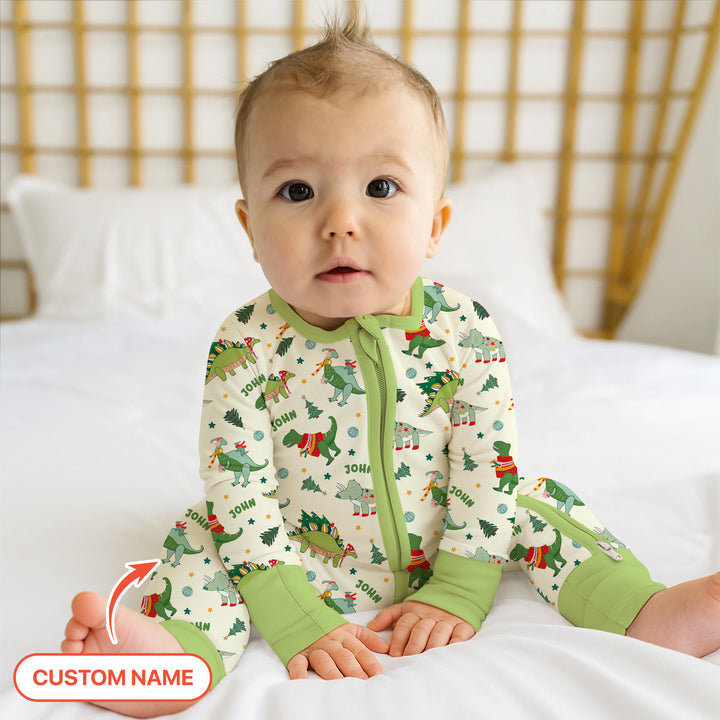 Custom Name Dinosaurs Christmas Tree Convertible Zippy