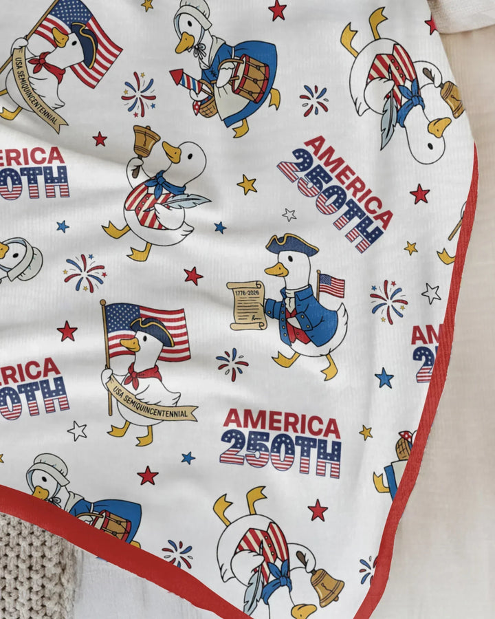 Patriotic Goose Celebrating 250 Years Blanket