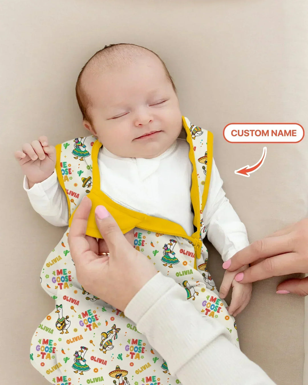 Custom name Me Goose-ta Bamboo Sleep Bag