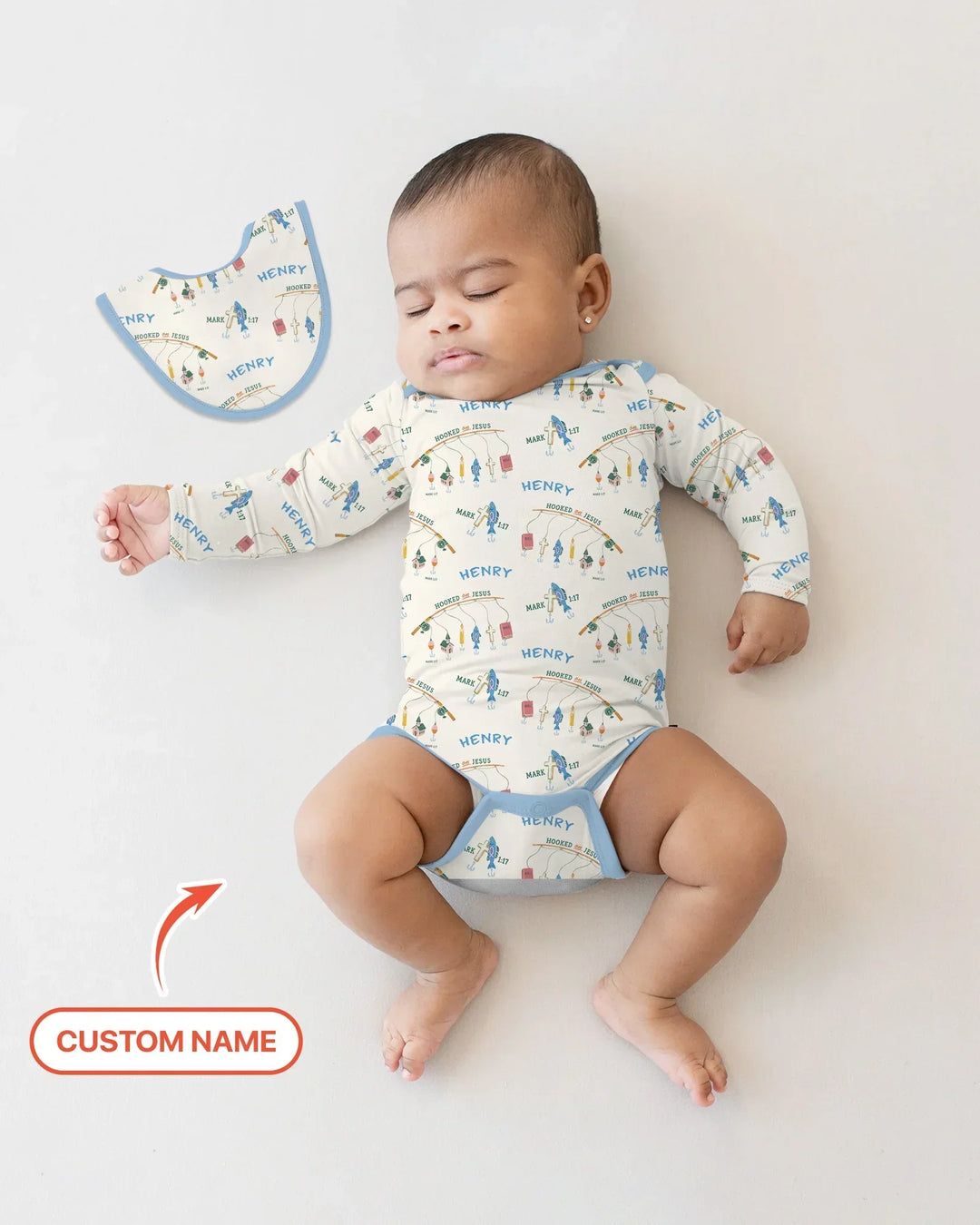 Gerippte Babykleidung mit individuellem Foto - Weich &amp; Skizzenhaft