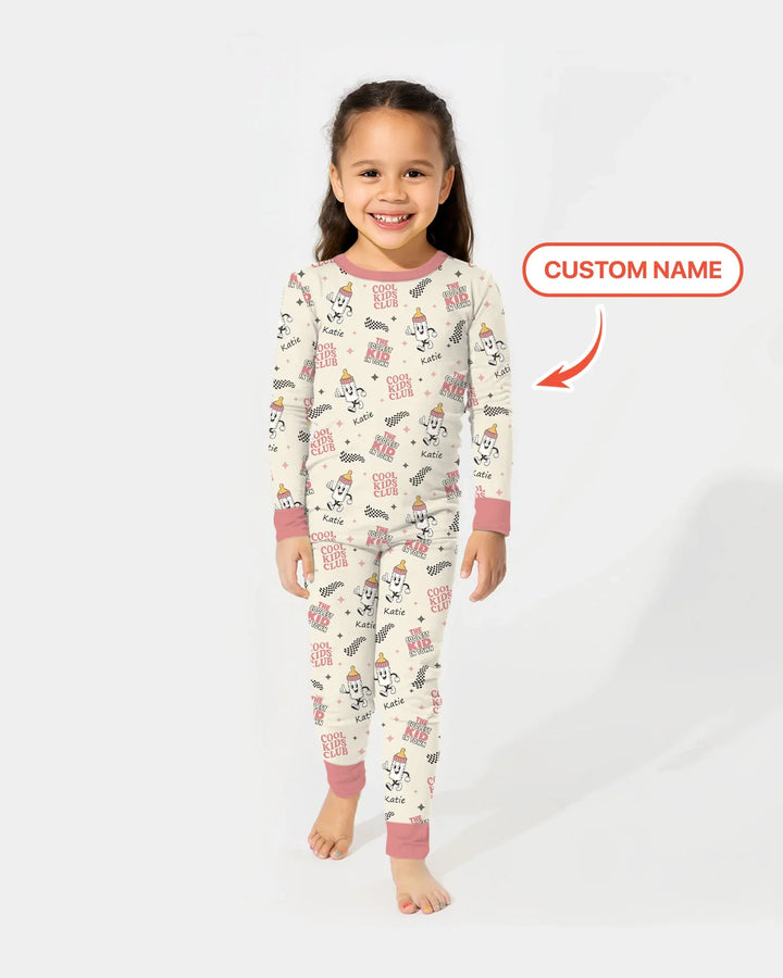 Zweiteiliges Langarm-Pyjama-Set mit Sommerfrüchten