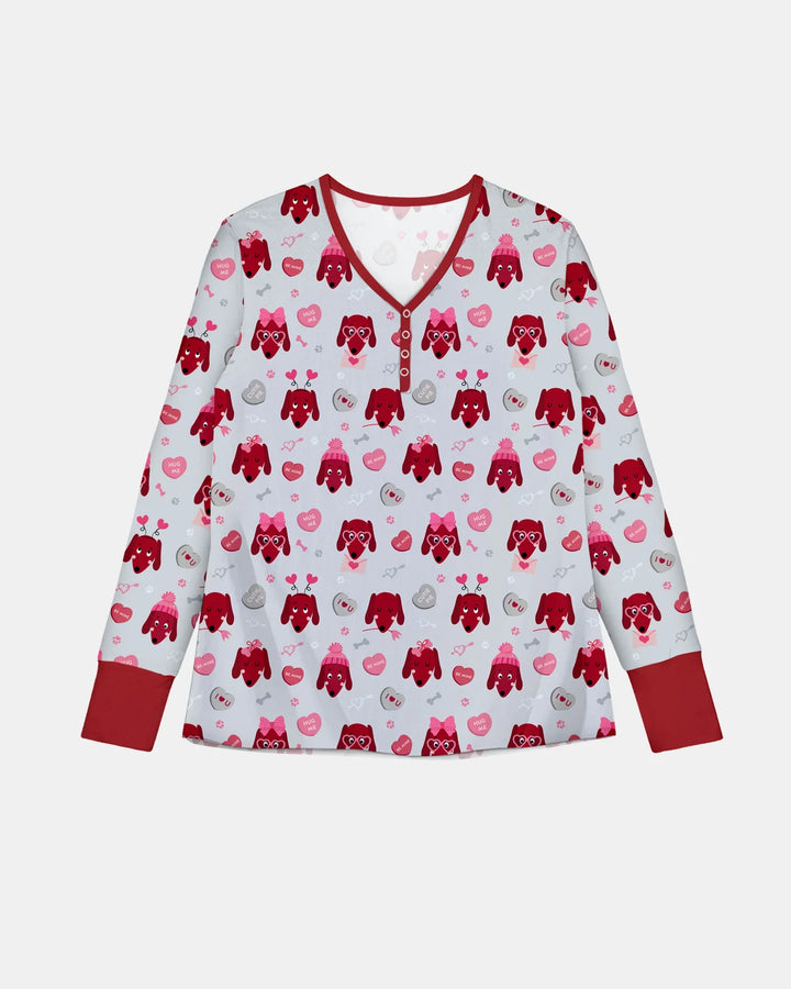 Dachshund Is My Valentine Women Pajama Set