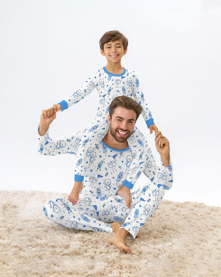 Cute Nurse Crew Bamboo Men's Pajama Set