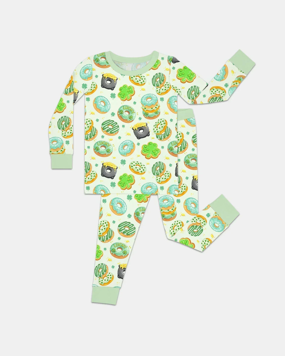 St. Patrick's Day Donut Two Piece Long Sleeve Pajama Set