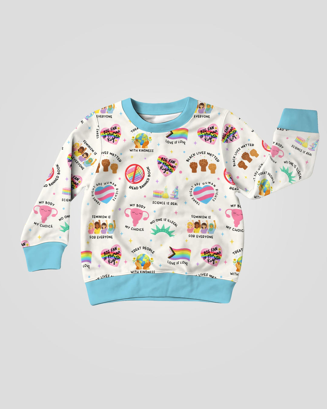 Big Fan Of Human Rights Family Matching Crewneck Sweatshirt