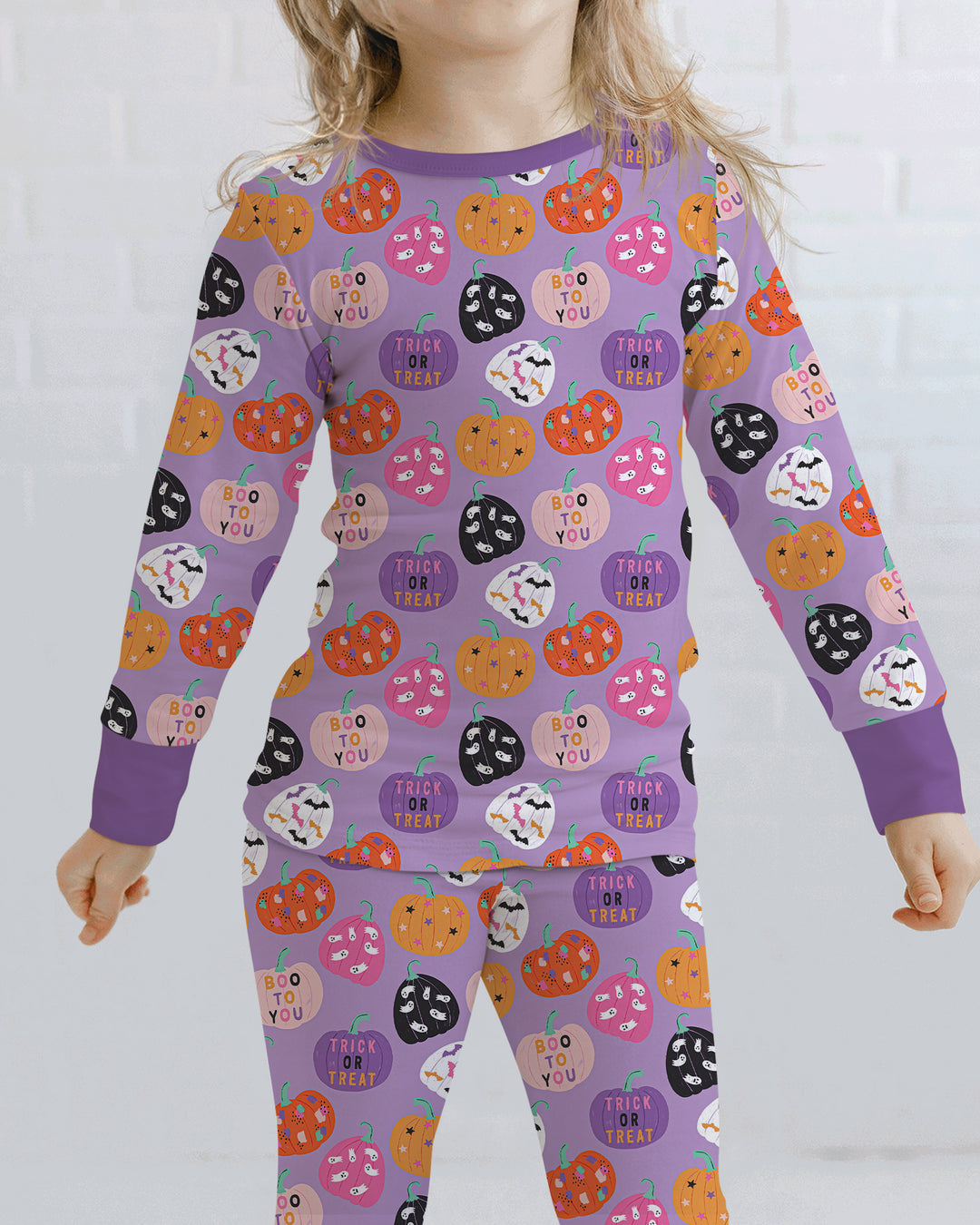 Boo Pumpkin Season Bamboo Two Piece Long Sleeve Pajama Set