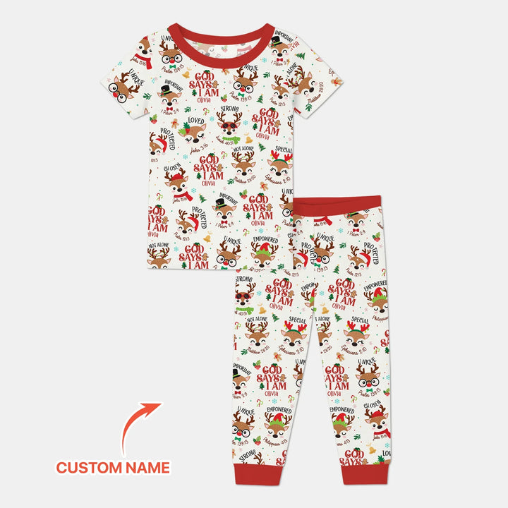 Zweiteiliges, kurzärmliges Pyjama-Set mit Marienkäfern