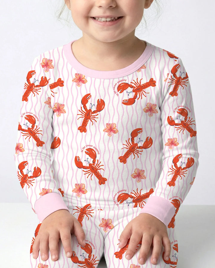 Crawfish Pinch Bamboo Two Piece Long Sleeve Pajama Set