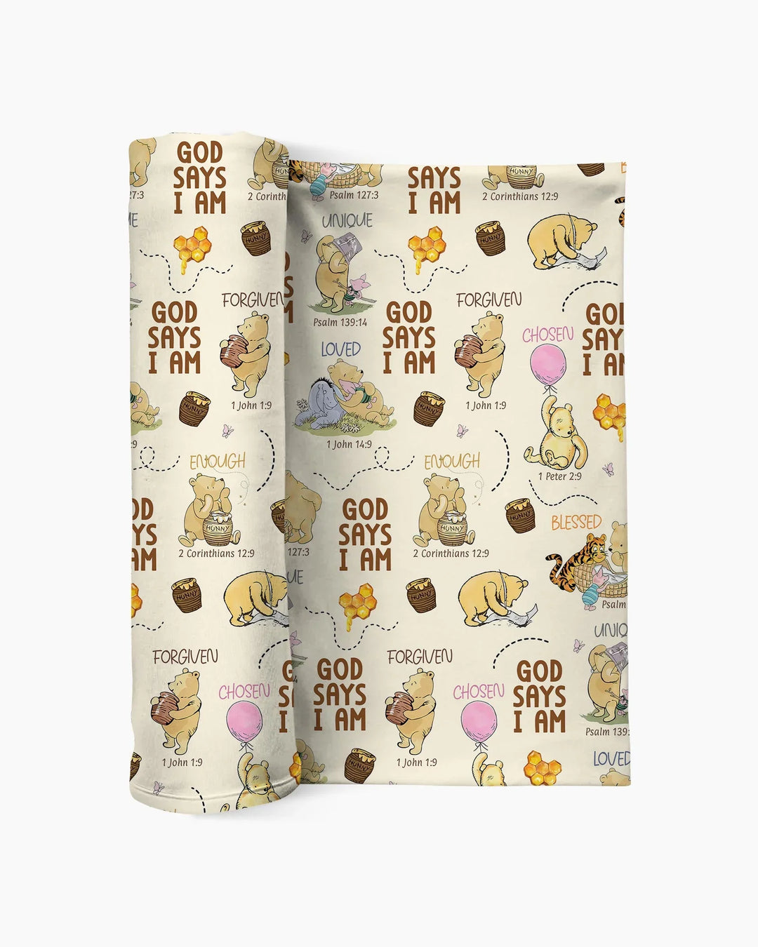 God Says I Am Little Blessings swaddle blanket