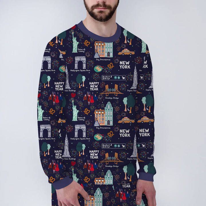 New York New Year Eve Men's Pajama Set