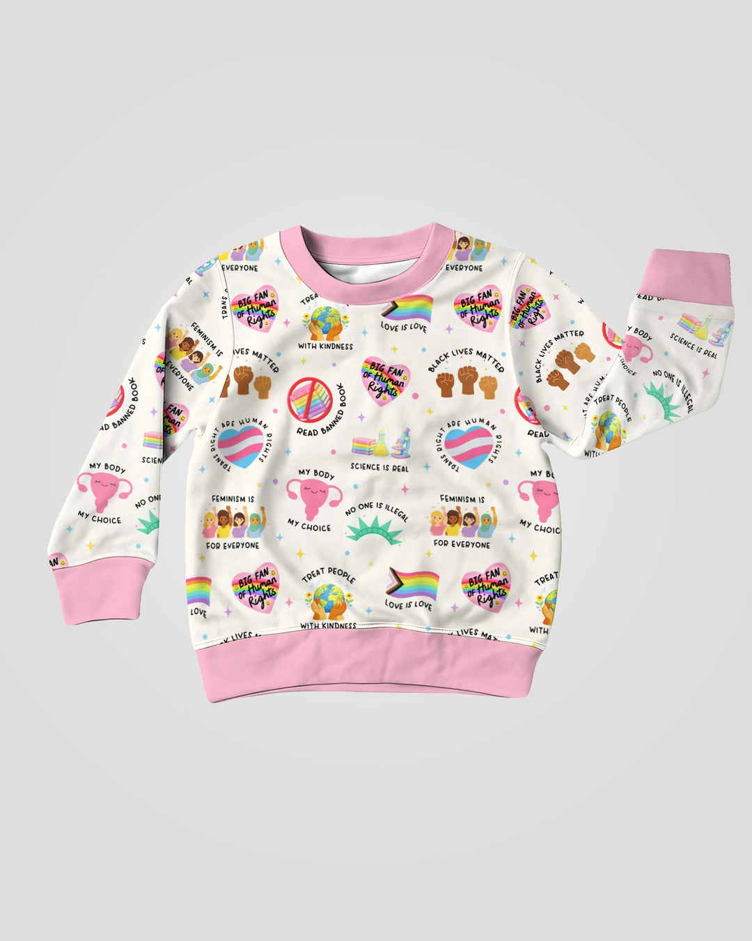 Big Fan Of Human Rights Family Matching Crewneck Sweatshirt